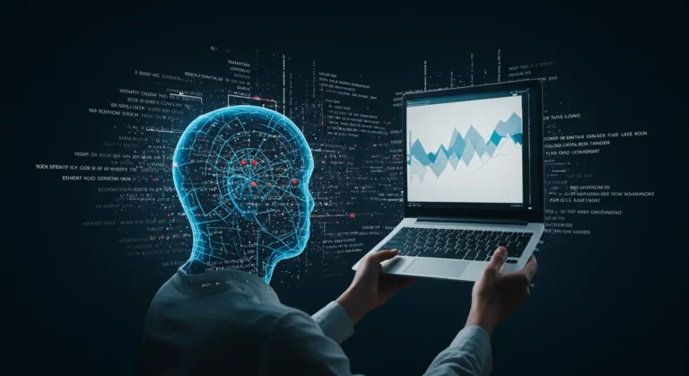 Hand holding a tablet displaying AI symbols, representing the role of Large Language Models (LLMs) in AI-driven applications.